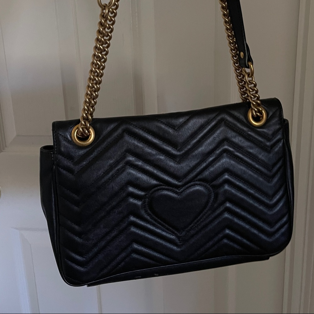 100% AUTHENTIC GUCCI MARMOT MEDIUM MATELASSÉ SHOULDER BAG - Picture 4 of 4